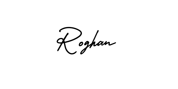 How to Draw Roghan signature style? AmerikaSignatureDemo-Regular is a latest design signature styles for name Roghan. Roghan signature style 3 images and pictures png