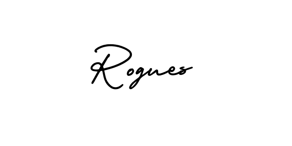 Design your own signature with our free online signature maker. With this signature software, you can create a handwritten (AmerikaSignatureDemo-Regular) signature for name Rogues. Rogues signature style 3 images and pictures png