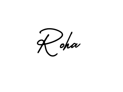 Create a beautiful signature design for name Roha. With this signature (AmerikaSignatureDemo-Regular) fonts, you can make a handwritten signature for free. Roha signature style 3 images and pictures png