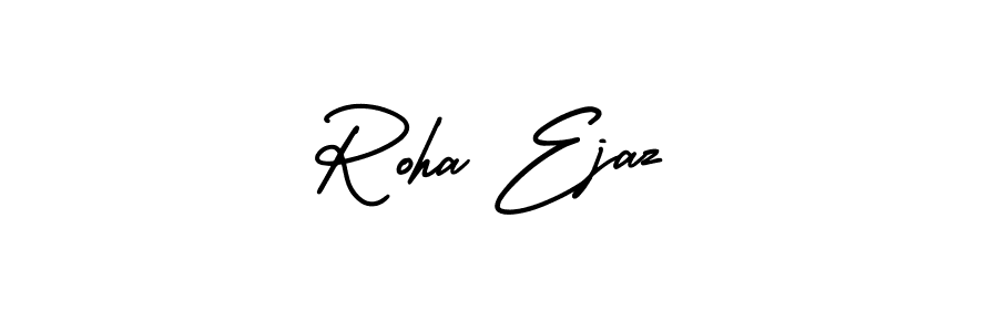 if you are searching for the best signature style for your name Roha Ejaz. so please give up your signature search. here we have designed multiple signature styles  using AmerikaSignatureDemo-Regular. Roha Ejaz signature style 3 images and pictures png