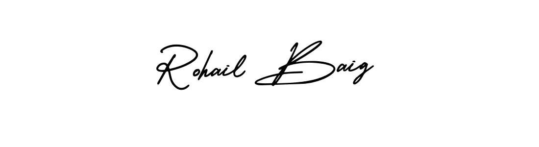 Design your own signature with our free online signature maker. With this signature software, you can create a handwritten (AmerikaSignatureDemo-Regular) signature for name Rohail Baig. Rohail Baig signature style 3 images and pictures png