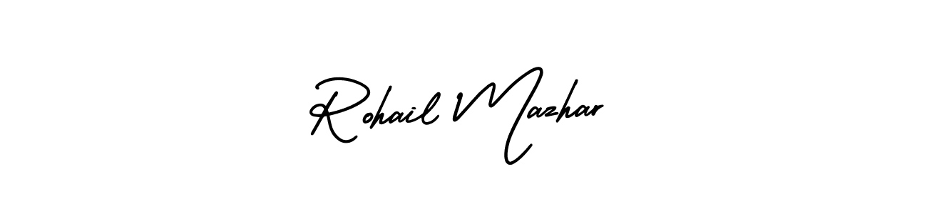 Design your own signature with our free online signature maker. With this signature software, you can create a handwritten (AmerikaSignatureDemo-Regular) signature for name Rohail Mazhar. Rohail Mazhar signature style 3 images and pictures png