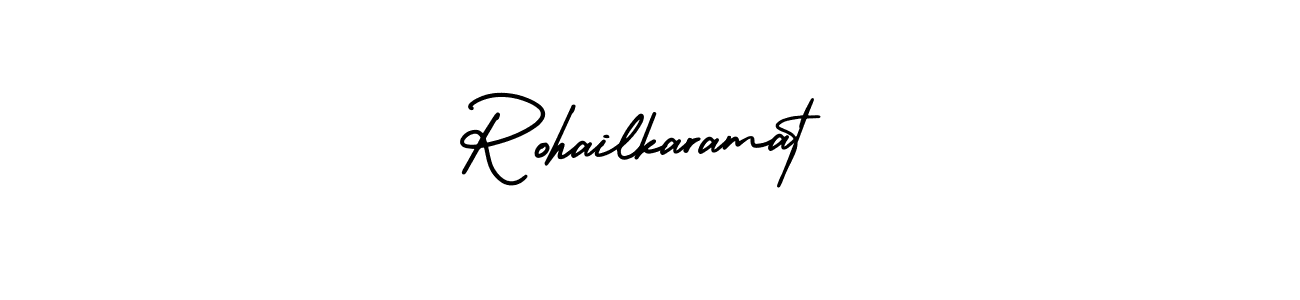 Create a beautiful signature design for name Rohailkaramat. With this signature (AmerikaSignatureDemo-Regular) fonts, you can make a handwritten signature for free. Rohailkaramat signature style 3 images and pictures png