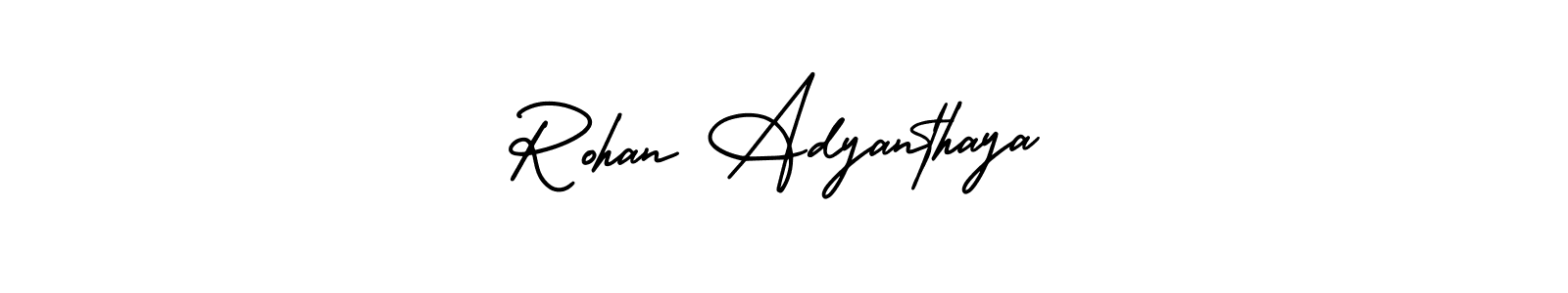 Make a short Rohan Adyanthaya signature style. Manage your documents anywhere anytime using AmerikaSignatureDemo-Regular. Create and add eSignatures, submit forms, share and send files easily. Rohan Adyanthaya signature style 3 images and pictures png