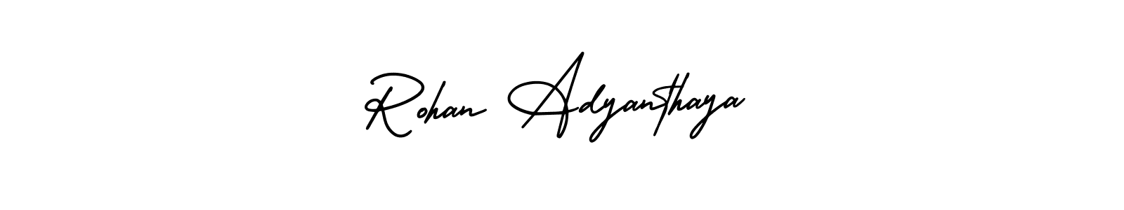 Use a signature maker to create a handwritten signature online. With this signature software, you can design (AmerikaSignatureDemo-Regular) your own signature for name Rohan Adyanthaya. Rohan Adyanthaya signature style 3 images and pictures png