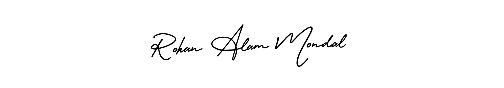 How to Draw Rohan Alam Mondal signature style? AmerikaSignatureDemo-Regular is a latest design signature styles for name Rohan Alam Mondal. Rohan Alam Mondal signature style 3 images and pictures png