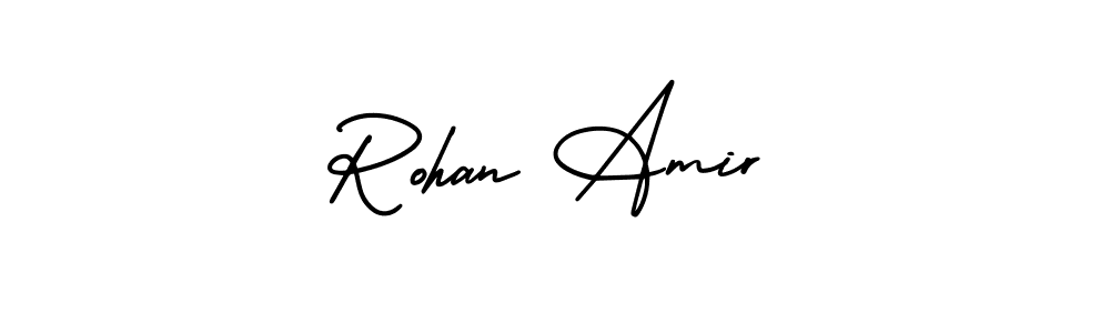 Rohan Amir stylish signature style. Best Handwritten Sign (AmerikaSignatureDemo-Regular) for my name. Handwritten Signature Collection Ideas for my name Rohan Amir. Rohan Amir signature style 3 images and pictures png
