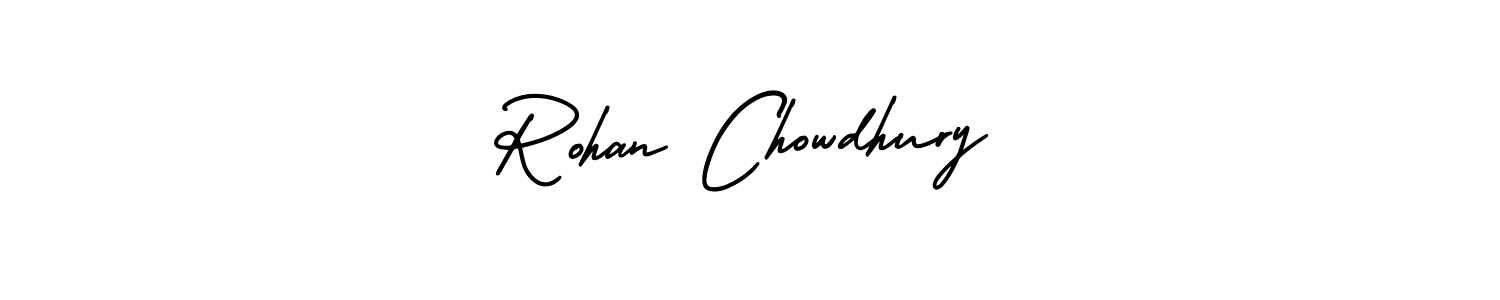 Rohan Chowdhury stylish signature style. Best Handwritten Sign (AmerikaSignatureDemo-Regular) for my name. Handwritten Signature Collection Ideas for my name Rohan Chowdhury. Rohan Chowdhury signature style 3 images and pictures png