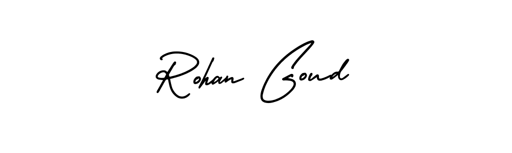 It looks lik you need a new signature style for name Rohan Goud. Design unique handwritten (AmerikaSignatureDemo-Regular) signature with our free signature maker in just a few clicks. Rohan Goud signature style 3 images and pictures png