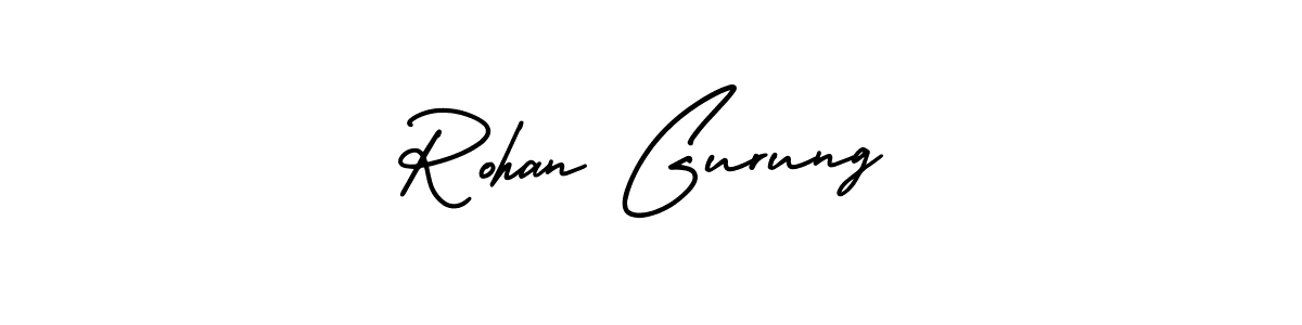 How to Draw Rohan Gurung signature style? AmerikaSignatureDemo-Regular is a latest design signature styles for name Rohan Gurung. Rohan Gurung signature style 3 images and pictures png