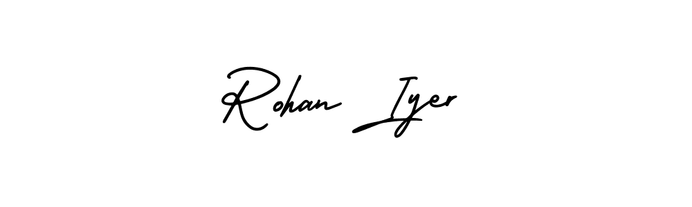 Make a beautiful signature design for name Rohan Iyer. With this signature (AmerikaSignatureDemo-Regular) style, you can create a handwritten signature for free. Rohan Iyer signature style 3 images and pictures png