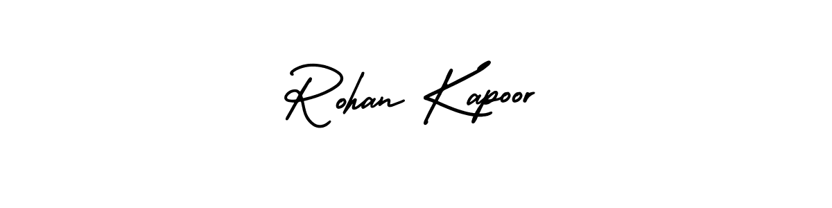 How to make Rohan Kapoor name signature. Use AmerikaSignatureDemo-Regular style for creating short signs online. This is the latest handwritten sign. Rohan Kapoor signature style 3 images and pictures png