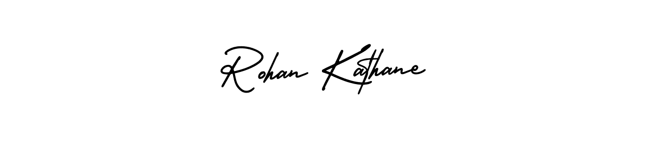 You should practise on your own different ways (AmerikaSignatureDemo-Regular) to write your name (Rohan Kathane) in signature. don't let someone else do it for you. Rohan Kathane signature style 3 images and pictures png