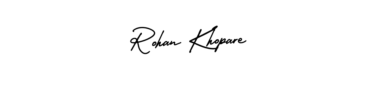 Rohan Khopare stylish signature style. Best Handwritten Sign (AmerikaSignatureDemo-Regular) for my name. Handwritten Signature Collection Ideas for my name Rohan Khopare. Rohan Khopare signature style 3 images and pictures png