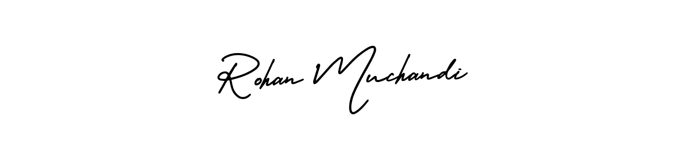 How to make Rohan Muchandi name signature. Use AmerikaSignatureDemo-Regular style for creating short signs online. This is the latest handwritten sign. Rohan Muchandi signature style 3 images and pictures png