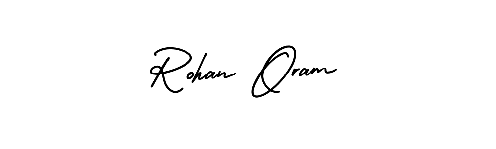 This is the best signature style for the Rohan Oram name. Also you like these signature font (AmerikaSignatureDemo-Regular). Mix name signature. Rohan Oram signature style 3 images and pictures png