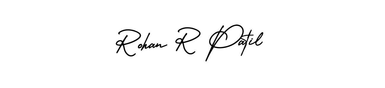 This is the best signature style for the Rohan R Patil name. Also you like these signature font (AmerikaSignatureDemo-Regular). Mix name signature. Rohan R Patil signature style 3 images and pictures png