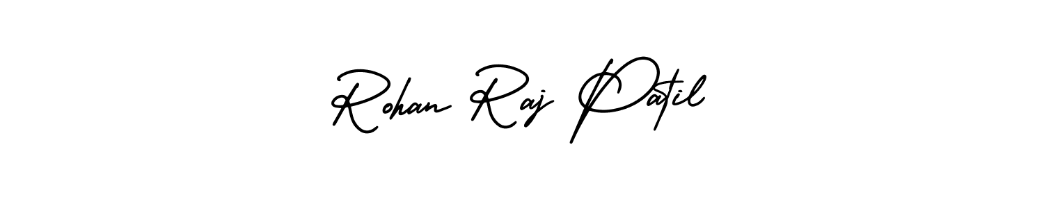 The best way (AmerikaSignatureDemo-Regular) to make a short signature is to pick only two or three words in your name. The name Rohan Raj Patil include a total of six letters. For converting this name. Rohan Raj Patil signature style 3 images and pictures png
