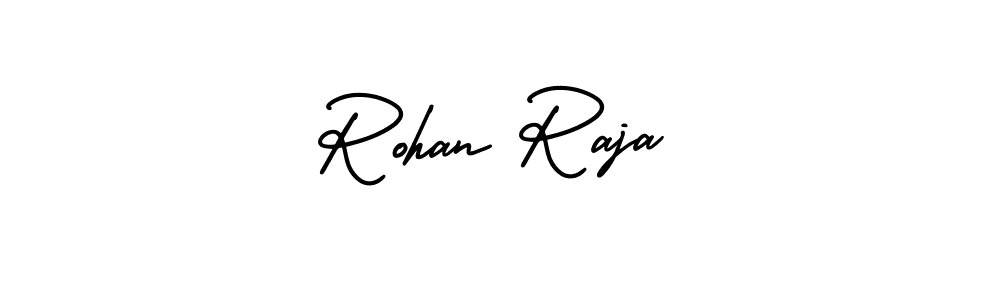 How to make Rohan Raja name signature. Use AmerikaSignatureDemo-Regular style for creating short signs online. This is the latest handwritten sign. Rohan Raja signature style 3 images and pictures png