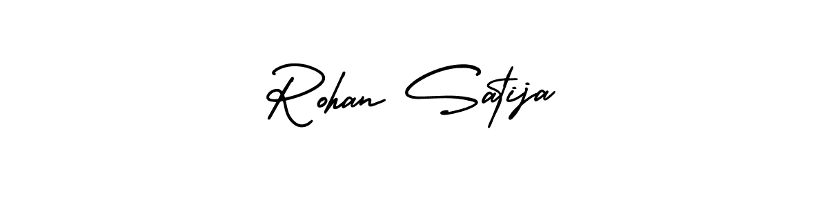How to Draw Rohan Satija signature style? AmerikaSignatureDemo-Regular is a latest design signature styles for name Rohan Satija. Rohan Satija signature style 3 images and pictures png
