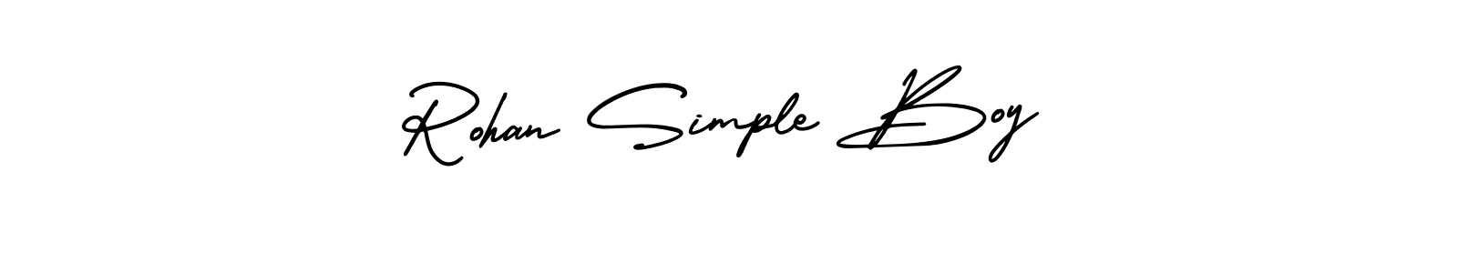 Rohan Simple Boy stylish signature style. Best Handwritten Sign (AmerikaSignatureDemo-Regular) for my name. Handwritten Signature Collection Ideas for my name Rohan Simple Boy. Rohan Simple Boy signature style 3 images and pictures png