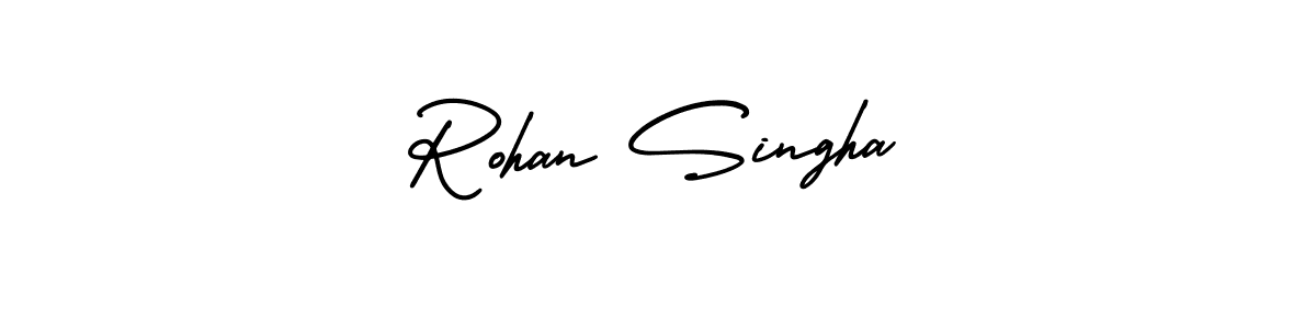 How to Draw Rohan Singha signature style? AmerikaSignatureDemo-Regular is a latest design signature styles for name Rohan Singha. Rohan Singha signature style 3 images and pictures png