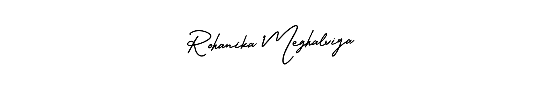 Here are the top 10 professional signature styles for the name Rohanika Meghalviya. These are the best autograph styles you can use for your name. Rohanika Meghalviya signature style 3 images and pictures png