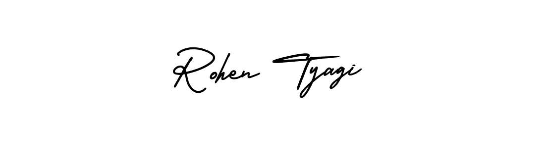 How to make Rohen Tyagi signature? AmerikaSignatureDemo-Regular is a professional autograph style. Create handwritten signature for Rohen Tyagi name. Rohen Tyagi signature style 3 images and pictures png
