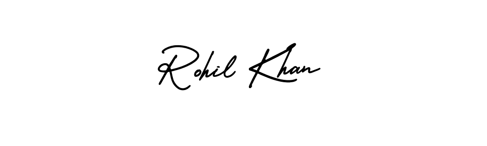 Make a beautiful signature design for name Rohil Khan. With this signature (AmerikaSignatureDemo-Regular) style, you can create a handwritten signature for free. Rohil Khan signature style 3 images and pictures png