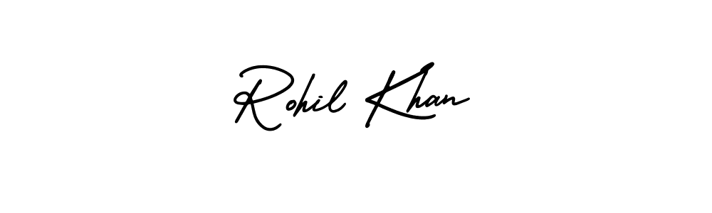 Create a beautiful signature design for name Rohil Khan. With this signature (AmerikaSignatureDemo-Regular) fonts, you can make a handwritten signature for free. Rohil Khan signature style 3 images and pictures png