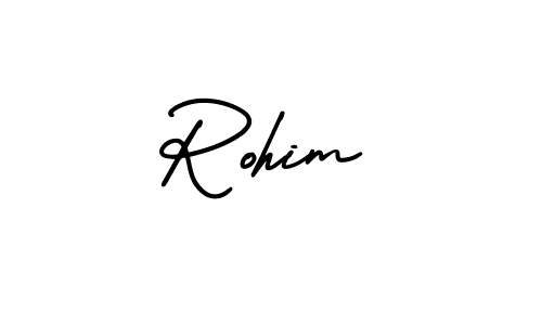 Use a signature maker to create a handwritten signature online. With this signature software, you can design (AmerikaSignatureDemo-Regular) your own signature for name Rohim. Rohim signature style 3 images and pictures png