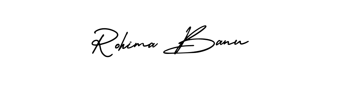 Make a short Rohima Banu signature style. Manage your documents anywhere anytime using AmerikaSignatureDemo-Regular. Create and add eSignatures, submit forms, share and send files easily. Rohima Banu signature style 3 images and pictures png