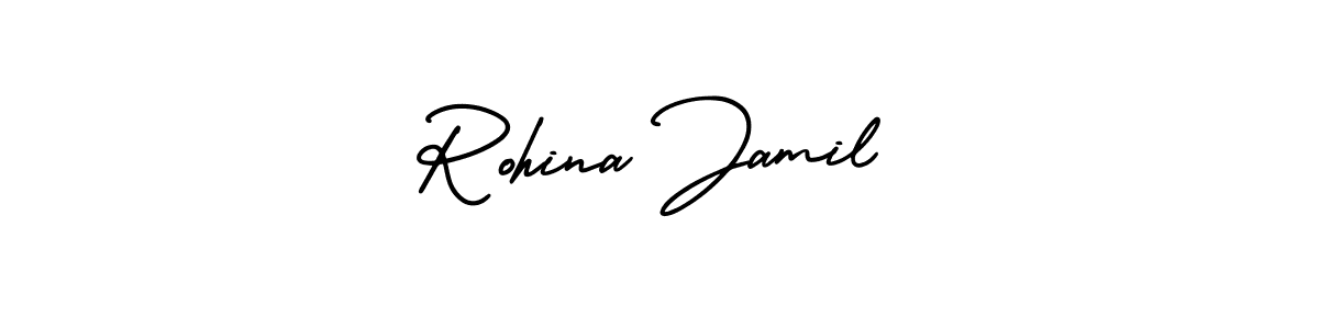 Also You can easily find your signature by using the search form. We will create Rohina Jamil name handwritten signature images for you free of cost using AmerikaSignatureDemo-Regular sign style. Rohina Jamil signature style 3 images and pictures png