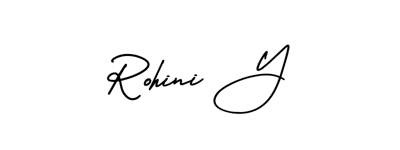 Best and Professional Signature Style for Rohini Y. AmerikaSignatureDemo-Regular Best Signature Style Collection. Rohini Y signature style 3 images and pictures png