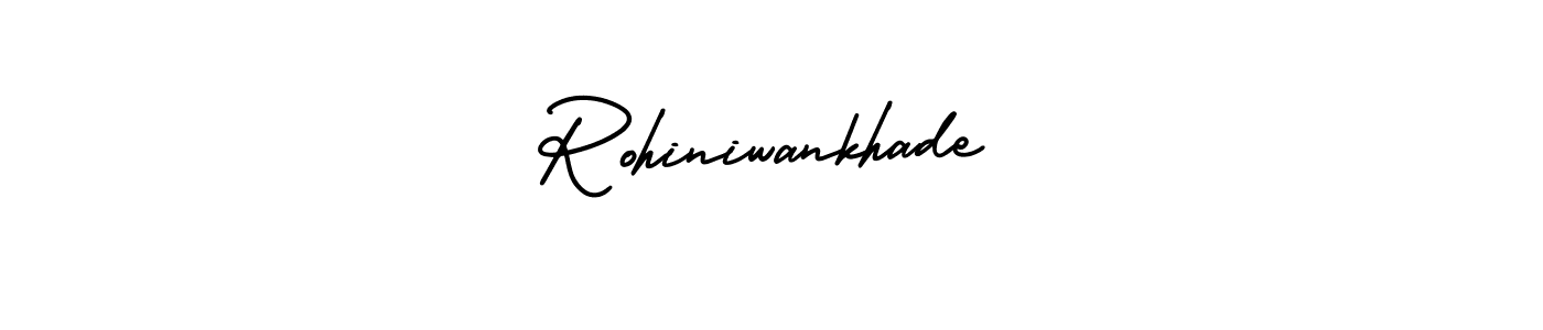 How to make Rohiniwankhade signature? AmerikaSignatureDemo-Regular is a professional autograph style. Create handwritten signature for Rohiniwankhade name. Rohiniwankhade signature style 3 images and pictures png