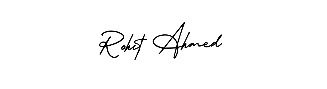 Use a signature maker to create a handwritten signature online. With this signature software, you can design (AmerikaSignatureDemo-Regular) your own signature for name Rohit Ahmed. Rohit Ahmed signature style 3 images and pictures png
