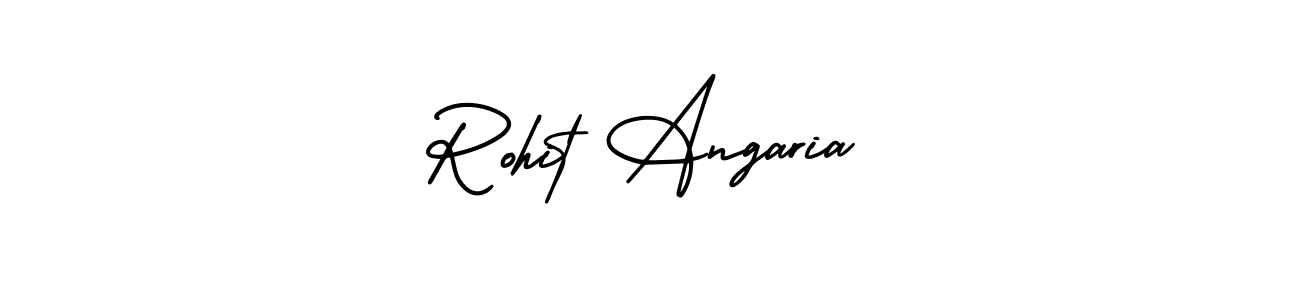 You should practise on your own different ways (AmerikaSignatureDemo-Regular) to write your name (Rohit Angaria) in signature. don't let someone else do it for you. Rohit Angaria signature style 3 images and pictures png