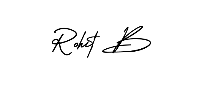 Also we have Rohit B name is the best signature style. Create professional handwritten signature collection using AmerikaSignatureDemo-Regular autograph style. Rohit B signature style 3 images and pictures png