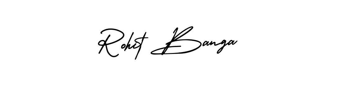 It looks lik you need a new signature style for name Rohit Banga. Design unique handwritten (AmerikaSignatureDemo-Regular) signature with our free signature maker in just a few clicks. Rohit Banga signature style 3 images and pictures png