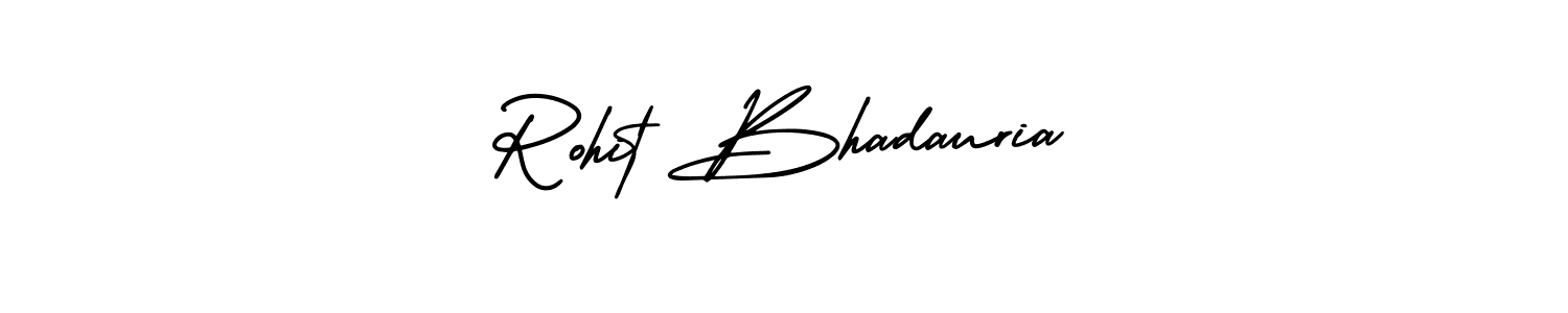 You should practise on your own different ways (AmerikaSignatureDemo-Regular) to write your name (Rohit Bhadauria) in signature. don't let someone else do it for you. Rohit Bhadauria signature style 3 images and pictures png