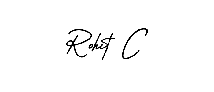 Similarly AmerikaSignatureDemo-Regular is the best handwritten signature design. Signature creator online .You can use it as an online autograph creator for name Rohit C. Rohit C signature style 3 images and pictures png