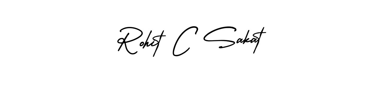 Design your own signature with our free online signature maker. With this signature software, you can create a handwritten (AmerikaSignatureDemo-Regular) signature for name Rohit C Sakat. Rohit C Sakat signature style 3 images and pictures png