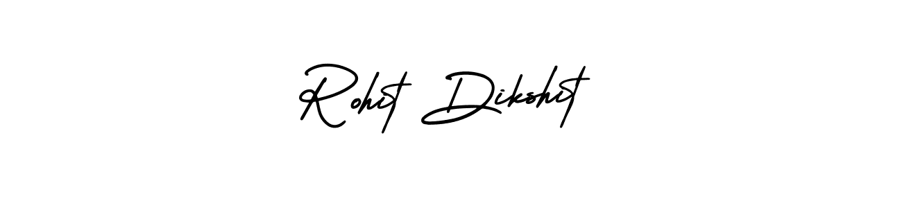 The best way (AmerikaSignatureDemo-Regular) to make a short signature is to pick only two or three words in your name. The name Rohit Dikshit include a total of six letters. For converting this name. Rohit Dikshit signature style 3 images and pictures png