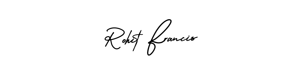 Similarly AmerikaSignatureDemo-Regular is the best handwritten signature design. Signature creator online .You can use it as an online autograph creator for name Rohit Francis. Rohit Francis signature style 3 images and pictures png