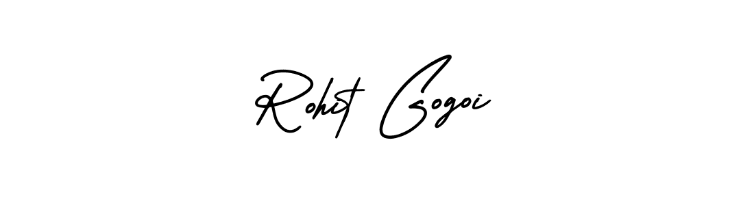 How to make Rohit Gogoi signature? AmerikaSignatureDemo-Regular is a professional autograph style. Create handwritten signature for Rohit Gogoi name. Rohit Gogoi signature style 3 images and pictures png