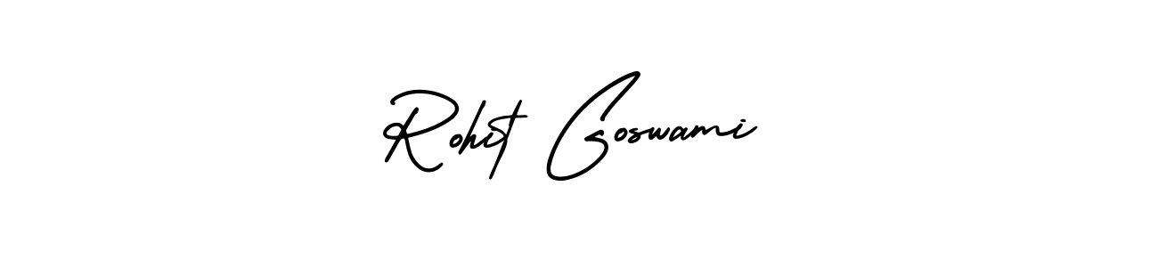 Make a beautiful signature design for name Rohit Goswami. With this signature (AmerikaSignatureDemo-Regular) style, you can create a handwritten signature for free. Rohit Goswami signature style 3 images and pictures png