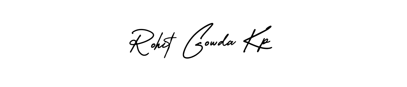 How to make Rohit Gowda Kp name signature. Use AmerikaSignatureDemo-Regular style for creating short signs online. This is the latest handwritten sign. Rohit Gowda Kp signature style 3 images and pictures png