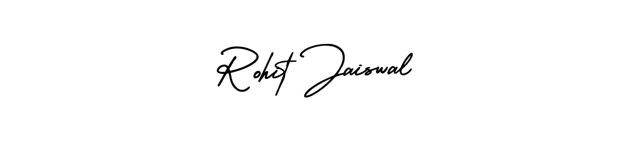 The best way (AmerikaSignatureDemo-Regular) to make a short signature is to pick only two or three words in your name. The name Rohit Jaiswal include a total of six letters. For converting this name. Rohit Jaiswal signature style 3 images and pictures png