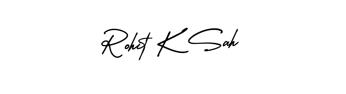 Make a beautiful signature design for name Rohit K Sah. With this signature (AmerikaSignatureDemo-Regular) style, you can create a handwritten signature for free. Rohit K Sah signature style 3 images and pictures png