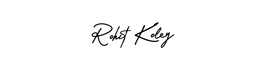 Make a beautiful signature design for name Rohit Koley. With this signature (AmerikaSignatureDemo-Regular) style, you can create a handwritten signature for free. Rohit Koley signature style 3 images and pictures png